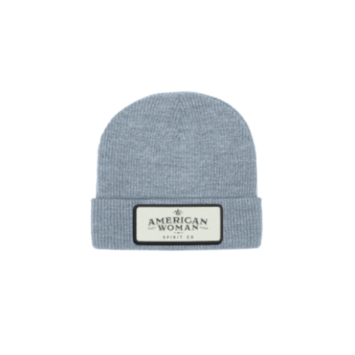 American Woman Beanie Light Gray Hat