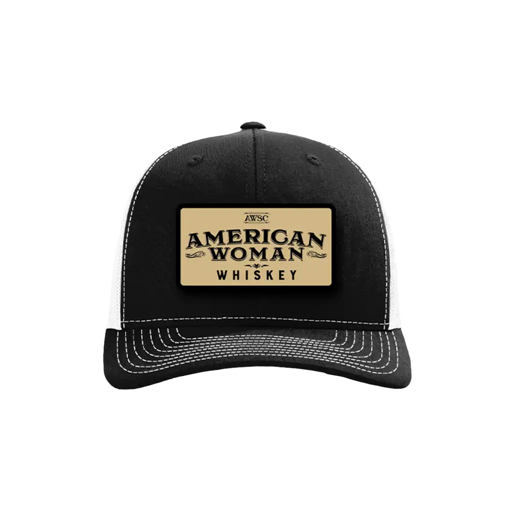 American Woman Whiskey Trucker Hat - Black/White